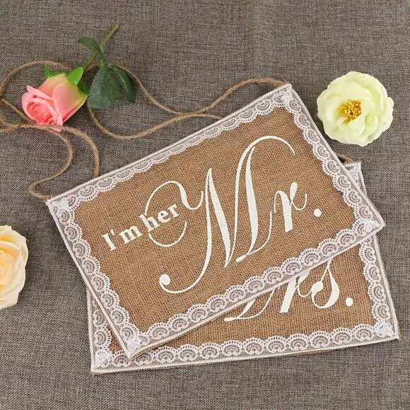 Mr And Mrs Chair Sign - Picture 2 of 6